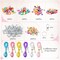 DIY Macaron Bead Keychain Kit - 696PCS Bag Charms Cute Beads Bracelet Necklace Making Craft Kits, Letter Beads for Jewelry Accessories Festival Party Gift Favor for Women Men